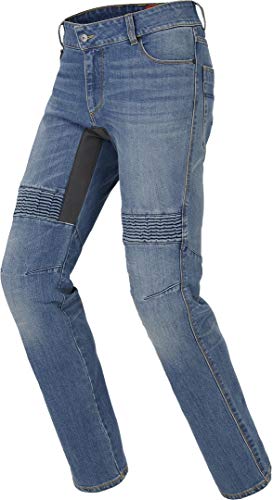 Spidi, Jeans Da Moto Furious Pro, Colore Blue Used Medium, Taglia 38, Jeans Da Moto Uomo Con Protezioni, Resistenti Ad Abrasione E Perforazione, Con P