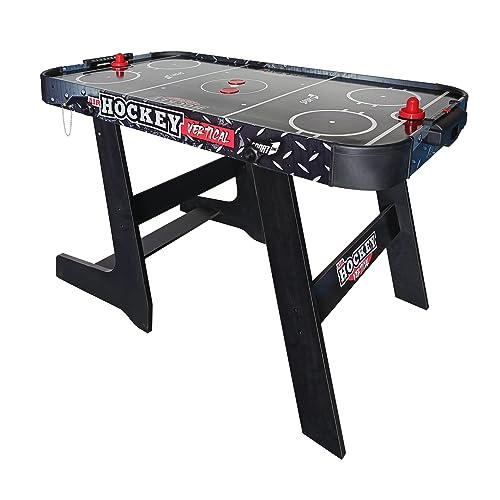 Sport1 Air Hockey Metal Verticale. Tavolo Pieghevole Da Hockey. Air Mini Con Ventola 12V. Tavolo Air Hockey Salvaspazio. Misure 121X60X76Cm. 2 Manopol