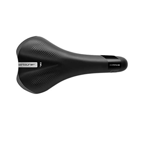 Sportourer X Race Gel Hi-Viz, Sella Per Bicicletta Unisex Adulto, Nero, Taglia Unica