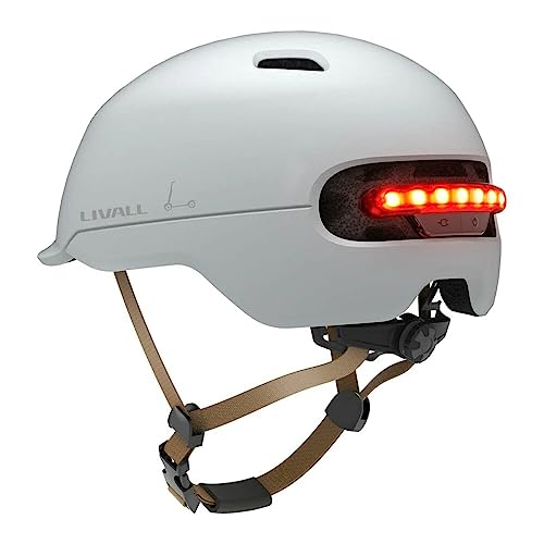 Livall C20, Ciclismo Caschi Unisex Adulto, Bianco, M