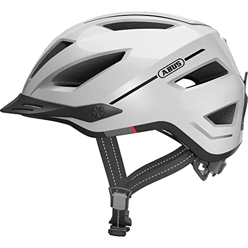 Abus Pedelec 2.0 Casco Da Città - Casco Per Bici Elettrica Con Fanale Posteriore Per Il Traffico Cittadino - Per Uomini E Donne - Bianco, Taglia S