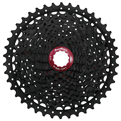 Sunrace Mx, Ruota Libera 11V Unisex Adulto, Nero/Rosso, 11-42D