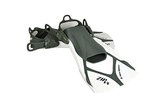 Aqua Sphere Zip Vx Swim Training Fin, Unisex, St145111, White/Grey, S