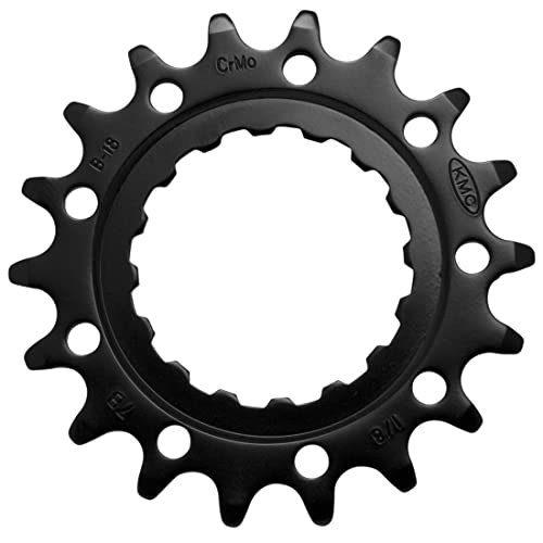 Kmc Sprocket Front 18T Chromoly 1/8", Pigone Ateriore Unisex Adulto, Nero, 0,3 Cm