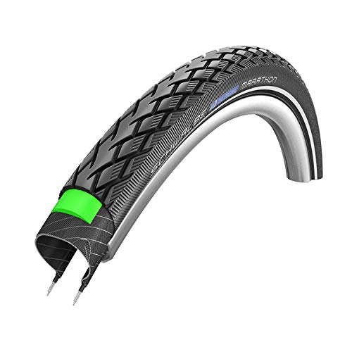 Schwalbe Pneumatici Marathon Greenguard, Nero Con Banda Riflettanda , 28...