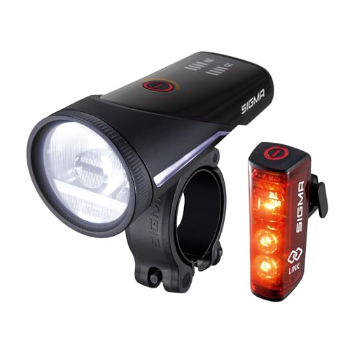 Aura 100 Usb/Blaze Link - Set Fanali Per Bicicletta, Attacco A Vite, Con Fanale Anteriore E Posteriore, Alimentazione A Batteria, Omologazione Stvzo E