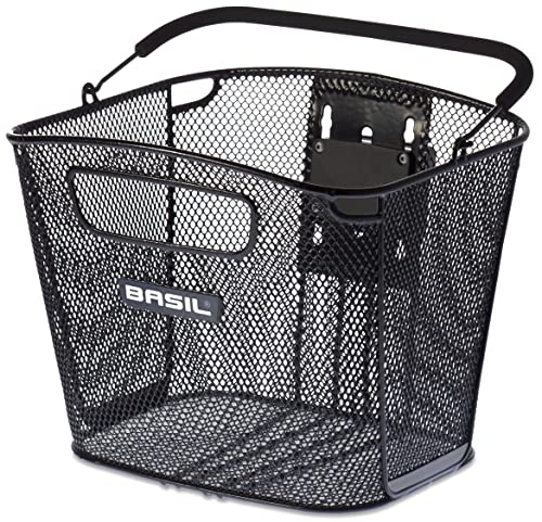 Basil Bold Klickfix, Cestino Anteriore Unisex Adulto, Nero, Taglia Unica