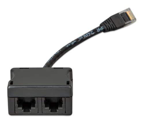 Victron Energy Bv (Holanda) Rj45-Splitter 1Xrj45 Male/15Cm Cable/2Xrj45 Female, Nt-1157 Other, Black, One Size