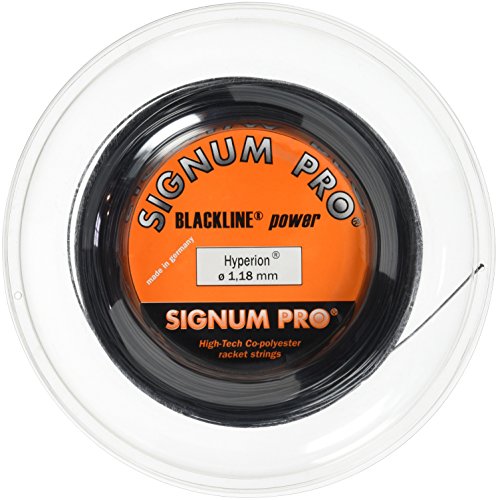 Signum Pro Still In Black Corde Di Racchetta Di Tennis, Hyperion, Nero
