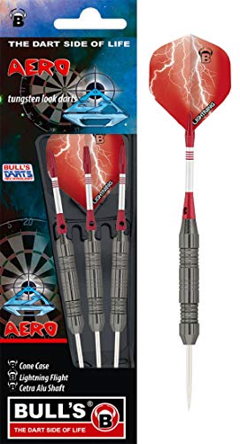 Bull'S Steel Dart, Freccette In Acciaio Aero Unisex-Adulto, Nero, 21 G