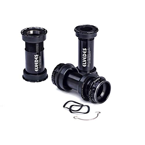 Elvedes - Alloggiamento Di Movimento Press-Fit 30->24 Mm (42 Mm) + Spacer 90,6/95,5 Mm Ciclo E-Bike Adulto, Unisex, Nero, Standard