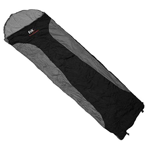 Fox Outdoor, Sacco A Pelo Ultralight, Nero (Schwarz)