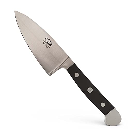 Güde Solingen - Coltello Per Formaggio Duro Forgiato, 10 Cm, Pom Nero, Alpha - Doppio Collarino, Fatto A Mano In Germania