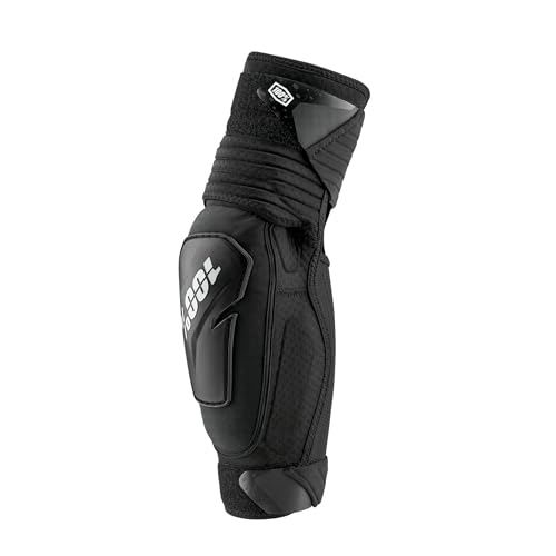 100% Protecciones Fortis Elbow Guards Black-S/M, Gomitiere Unisex Adulto, Bianco, Estandar