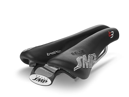 Smp Triathlon T3, Sella Per Bicicletta Unisex-Adulto, Nero, 246X133 Mm