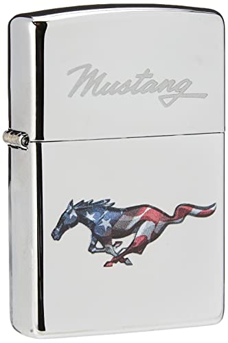 Zippo Mustang Ford 60004523 - Accendino Cromato Lucido Primavera 2019