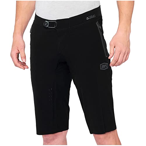 100% Mtb Wear Celium Shorts Black-30 Pantaloncini Corti, Nero (Negro), 30 Unisex-Adulto