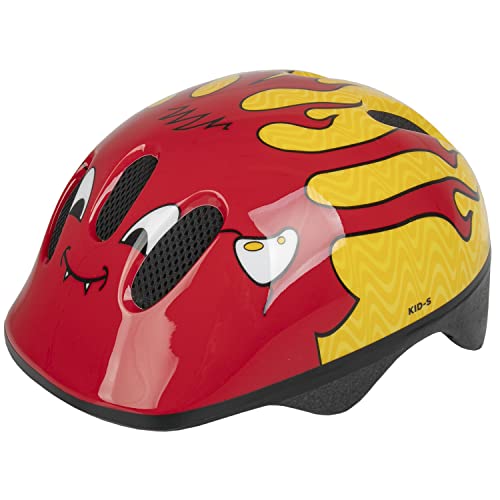 Ventura Sea World Casco, Unisex Bambini, Rosso/Giallo, 50-57 Cm