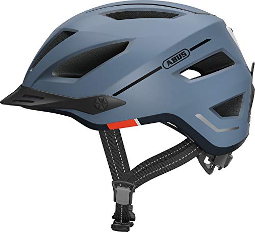 Abus Pedelec 2.0 Casco Da Città - Casco Per Bici Elettrica Con Fanale Posteriore Per Il Traffico Cittadino - Per Uomini E Donne - Blu, Taglia M