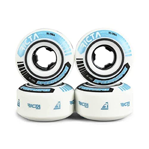 Ricta Wheel Dynamics Ricta Wheels Speedrings Slim 99A, Ruote Skateboard Unisex, Bianco, 51 Mm
