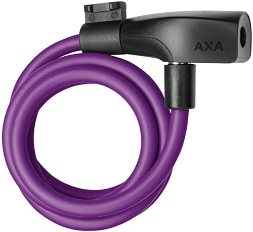 Axa Lucchetto Per Cavo Resolute 120/8, Lunghezza 120 Cm, Diametro 8 Mm, Viola