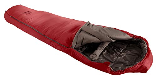 Grand Canyon Fairbanks 205 Sacco A Pelo Mummy - Sacco A Pelo Premium Per Campeggio All'Aperto - Limite -4° - Dalia Rossa