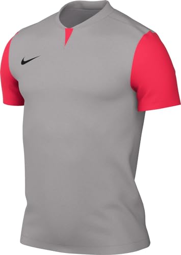 Nike Mens Short-Sleeve Soccer Jersey M Nk Df Trophy V Jsy Ss, Pewter Grey/Bright Crimson/Black, Dr0933-052, Xl