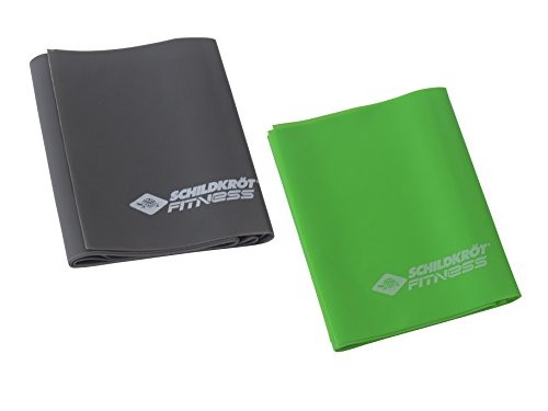 Schildkröt Fasce Elastiche Per Fitness, Set Di 2, Senza Lattice, Verde/Antracite