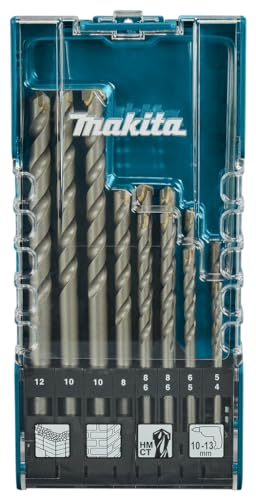 Makita D-77126 Set 12 Punte Muro Trapano Avvitatore Percussione