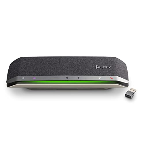 Poly - Altoparlante Per Conferenze Bluetooth Sync 40+ (Plantronics), Per Lavorare In Modo Flessibile - Compatibile Con Pc/Mac Tramite Dongle Bt600 E S