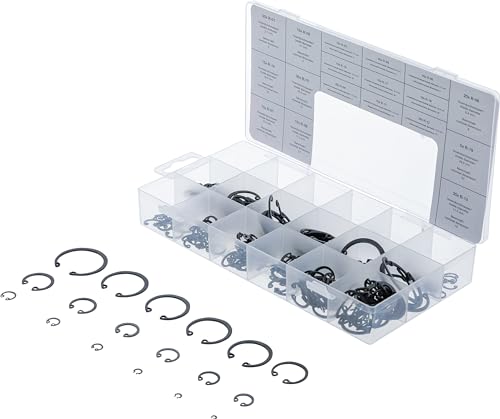 Bgs-Technic Pro+ - Confezione Da 300 Seeger Interni Assortiti, Dimensioni: Da 3 A 32 Mm