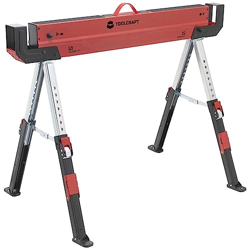 Toolcraft To-7726197 Acciaio Cavalletto Per Tagliare La Legna Regolabile In Altezza 300 Kg (L X A X P) 520 X 620 X 1088