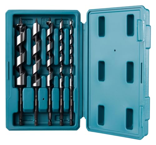 Makita D-75677 5 Punte A Spirale Per Legno 1/4" Esagonale Valigetta