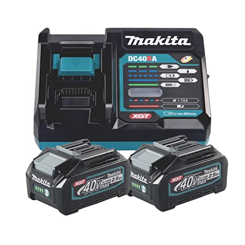 Makita Source Kit Li 40 V 2,5 Ah Con Caricatore Rapido E 2 Batterie In Cartone