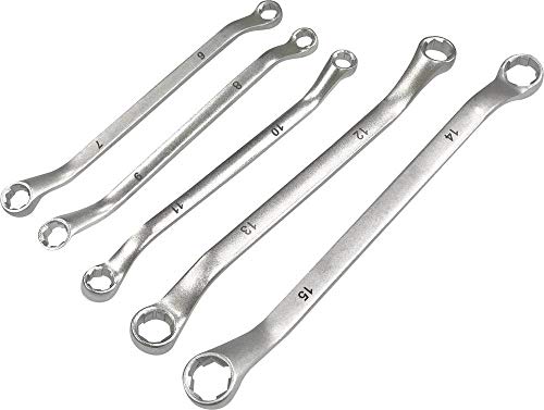 Kunzer 7Sls05 - Set Di Chiavi Speciali A Doppio Anello, 5 Pezzi, 6-15 Mm, In Custodia Arrotolabile