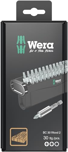 Wera 05057438001 - Punta Check 30 Wood 2 Sb, 30 Pezzi