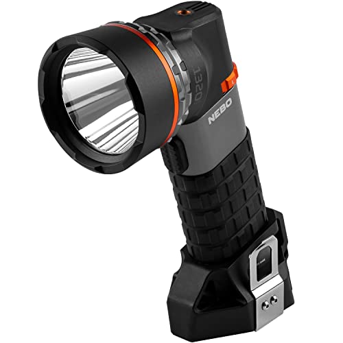 Nebo Luxtreme Sl75 - Faretto Ricaricabile Con Alloggiamento In Alluminio Anodizzato Resistente Per Aeromobili, Cavo Di Ricarica Usb E Batterie Inclusi