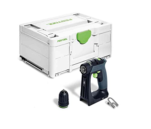 Festool Trapano Avvitatore A Batteria Cxs 18-Basic (Con Mandrino A Sgancio Rapido, Clip Per Cintura), In Systainer