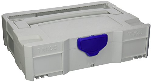 Tanos Systainer T-Loc I 80100001 - Cassetta Per Il Trasporto In Plastica Abs, 396 X 105 X 296 Mm, Colore: Grigio Chiaro Con Chiusura Blu