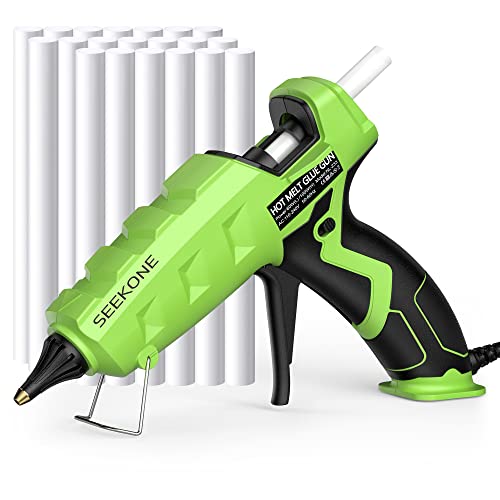 Pistola Colla A Caldo 60W/100W, Seekone Pistola Incollatrice Mini 140-220℃, Pistola Per Colla Con 20Pcs Stick Di Colla 110Mm, Flessibile Per Fai Da E