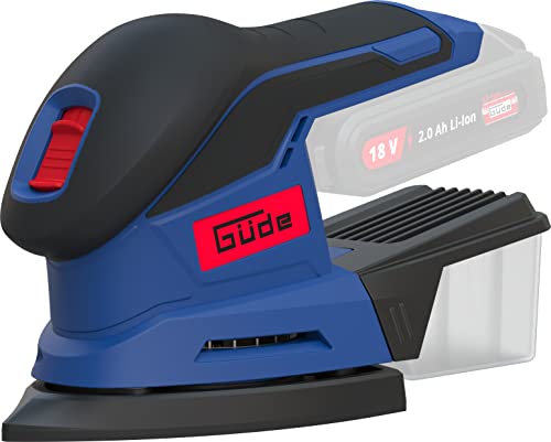 Güde Levigatrice A Delta A Batteria Ds 18-0 (18 V, Easy Energy-Exchange, 150 X 150 X 100 Mm, Con Scatola Di Raccolta Polvere, Impugnatura Ergonomica A