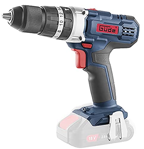 Güde 58503 - Trapano Avvitatore A Percussione A Batteria Bsb 18-0 (18 V, 16 Livelli Di Coppia E Mandrino A Sgancio Rapido In Metallo Da 13 Mm)