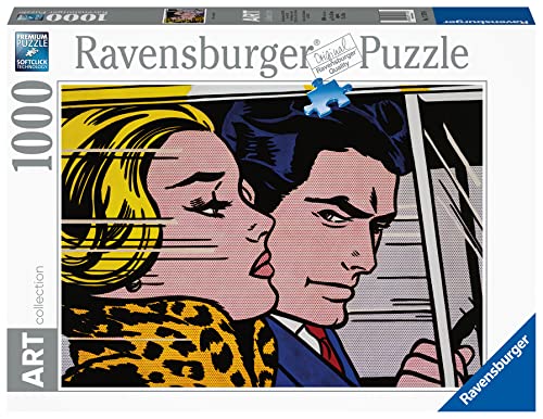 Ravensburger - Puzzle Lichtenstein In The Car 70X50 Cm - Puzzle 1000 Pezzi - Puzzle Adulti E Ragazzi Facile Da Comporre - Puzzle Quadri Famosi Da Espo