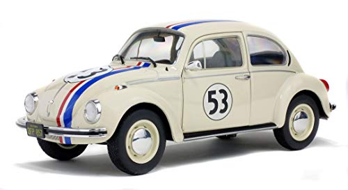 Solido, S1800505, Modellino Vw Maggiolino 1303 Racer #53, Scala 1:18, Modellino Auto Beige
