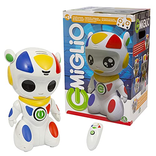 Emiglio - Robot Il Compagno Per Mille Avventure, Con Luci E Suoni, Voice Changer, Sensore Di Sensibilità, Con Movimento In 8 Direzioni, Per Bambini A