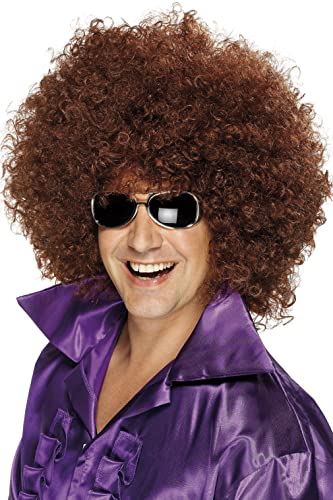 Smiffy'S Smiffys Parrucca Afro, Foltissima, Castana Per Adulti, Marrone, Taglia Unica, 42036