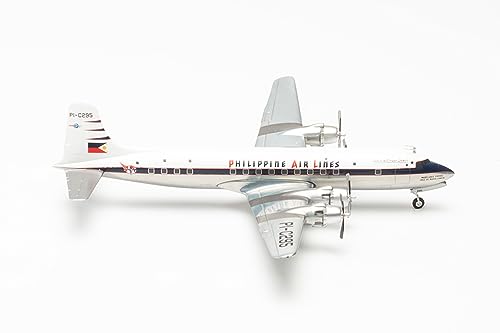 Herpa Modello Di Aereo Philippine Air Lines Douglas Dc-6B - Pi-C295 Magellan’S Cross In Scala 1:200 - Modello Di Aereo, Pezzo Da Collezione, Miniatura