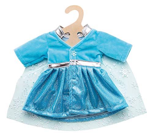 Heless- Cappotto Da Principessa Del Ghiaccio Con Mantello Per Bambole, Misura 28-35 Cm, Tinta Unita, Colore Blu, 1727