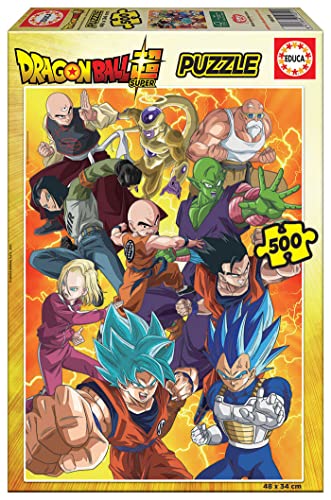 Educa - Puzzle 500 Pezzi Per Adulti | Dragon Ball. Pezzi Perfettamente Finiti E Sicuri Per I Bambini. Misura 34 X 48 Cm. Include Colla Fix Puzzle. Da
