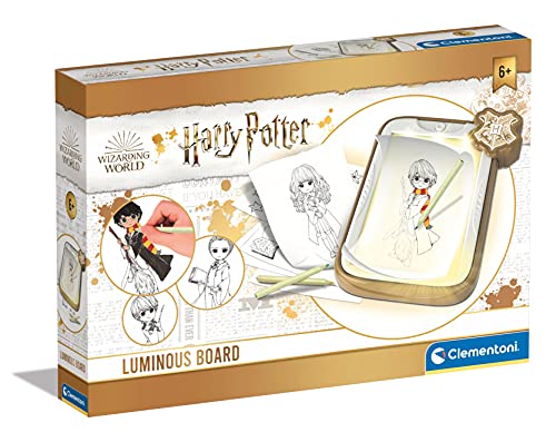 Clementoni Harry Potter Led Luminosa, Magica 7-10 Anni-Gioco Creativo Lavagna Cancellabile-Set Disegno Per Bambini, Multicolore, 18670